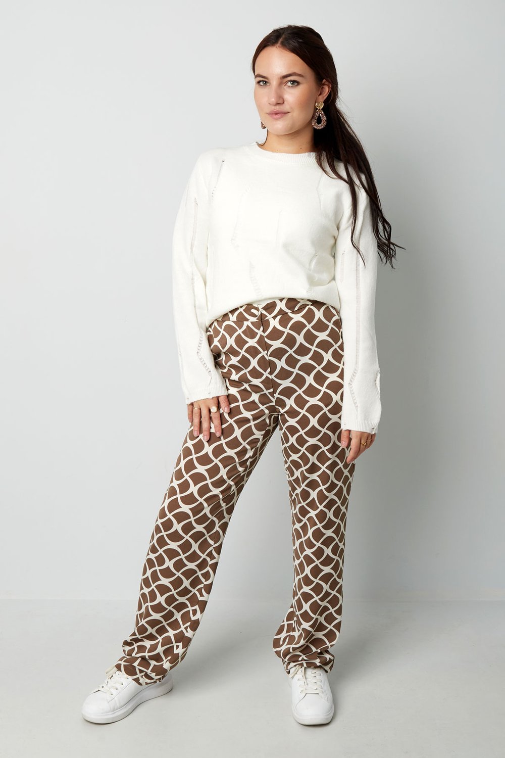 Gestrickter Pullover mit Tränen – schwarz h5Bild8